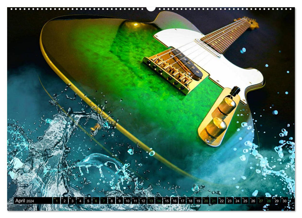 Gitarren im Wasser (CALVENDO Premium Wandkalender 2024)