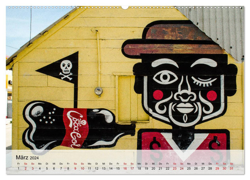 Street Art - Holbox, Mexico (CALVENDO Premium Wandkalender 2024)