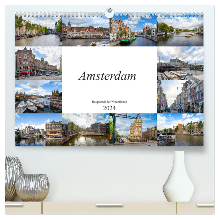 Amsterdam - Hauptstadt der Niederlande (CALVENDO Premium Wandkalender 2024)