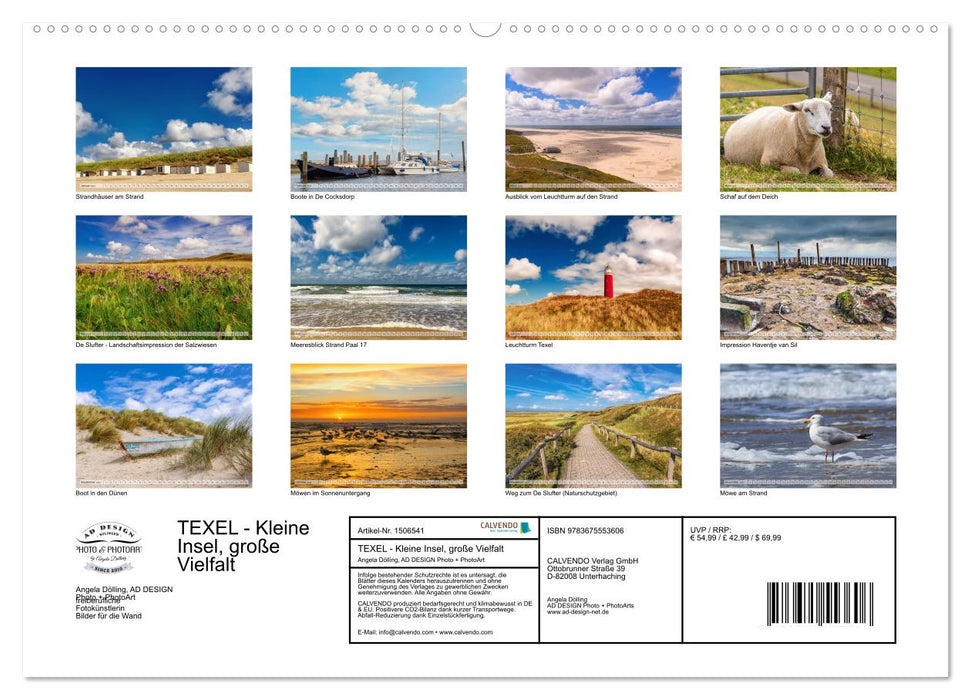Texel - Kleine Insel, große Vielfalt (CALVENDO Wandkalender 2024)