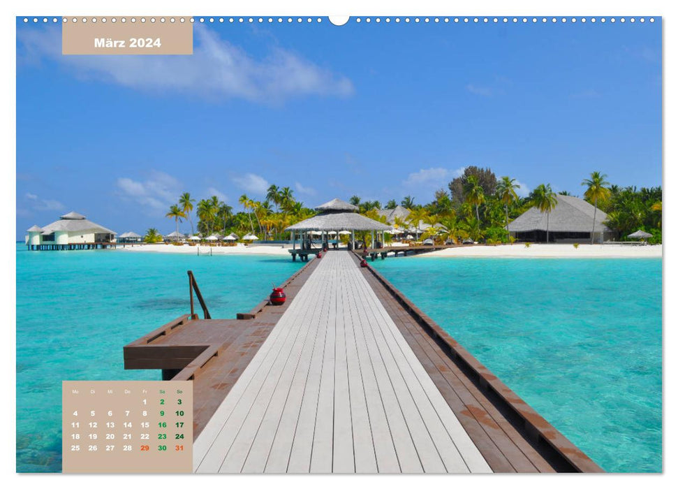 Erlebe mit mir die Ruhe der Malediven (CALVENDO Premium Wandkalender 2024)