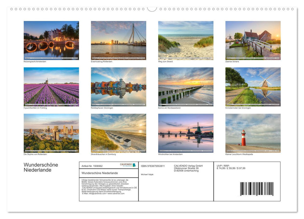 Wunderschöne Niederlande (CALVENDO Premium Wandkalender 2024)