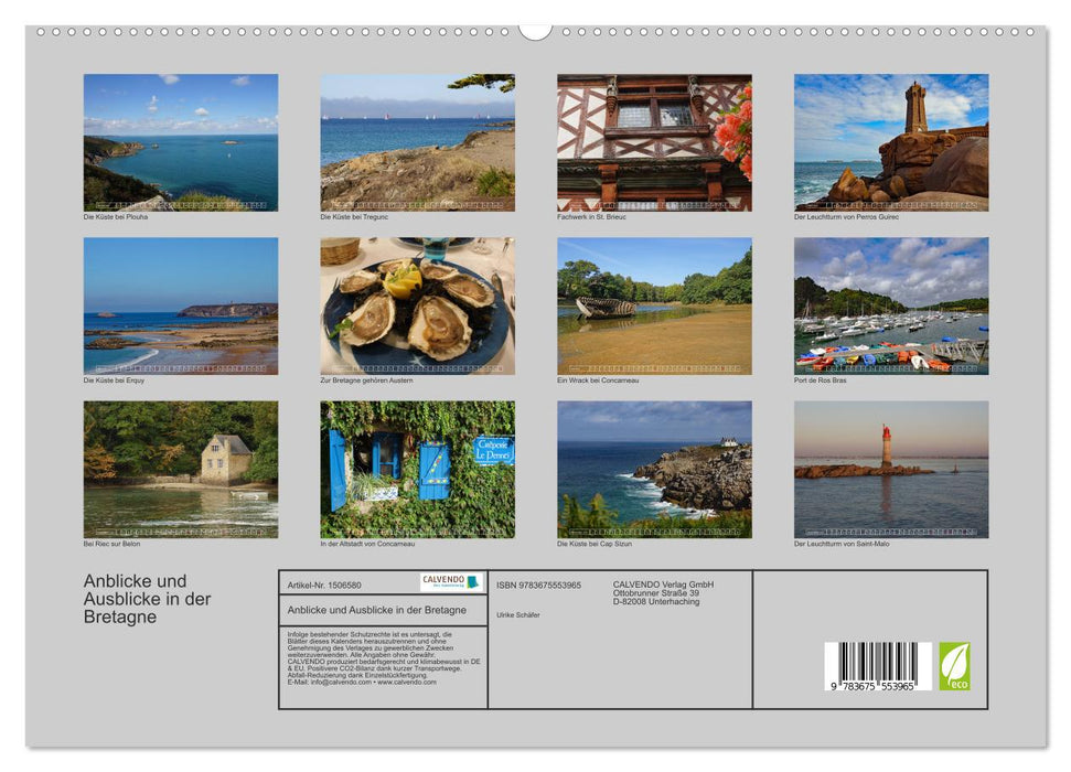 Anblicke und Ausblicke in der Bretagne (CALVENDO Premium Wandkalender 2024)