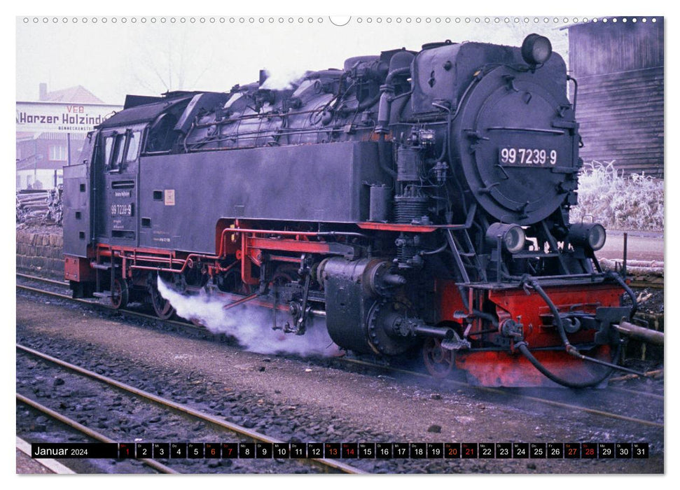 Harzer Schmalspurbahnen 1980er Jahre bis heute (CALVENDO Premium Wandkalender 2024)