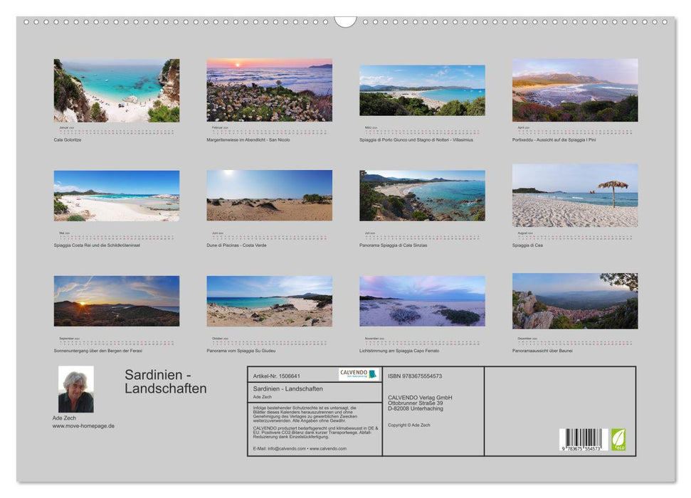 Sardinien - Landschaften (CALVENDO Wandkalender 2024)