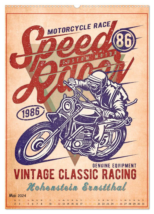 Motorcycle Nostalgia (CALVENDO Premium Wall Calendar 2024) 