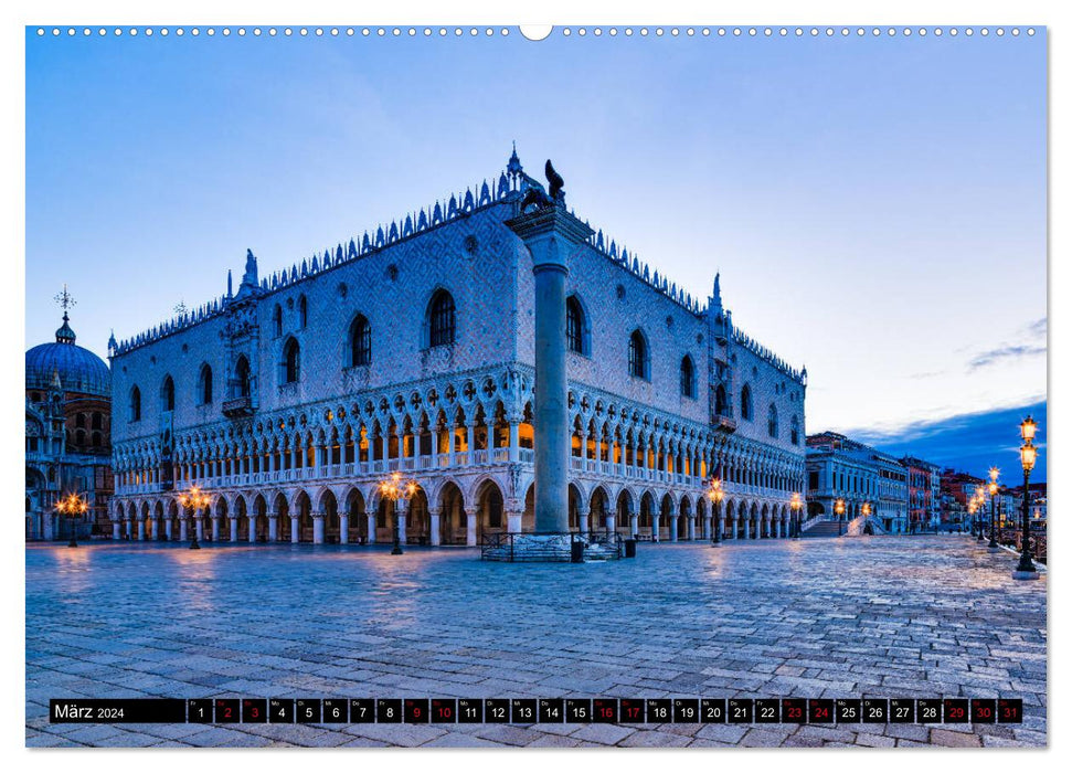 Venice - Palaces, Bridges and Canals (CALVENDO Wall Calendar 2024) 