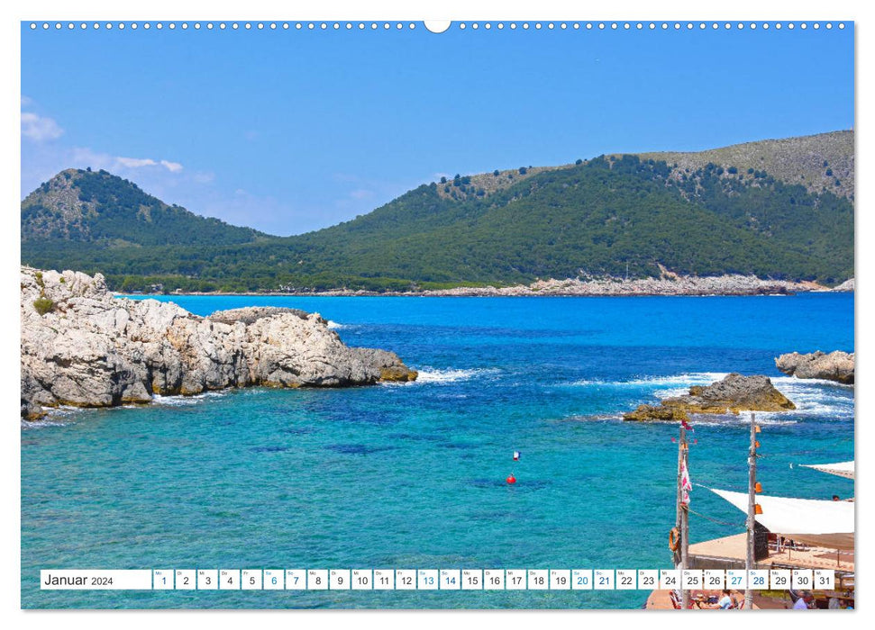 Mallorca - Azure blue Mediterranean to dream about (CALVENDO Premium Wall Calendar 2024) 