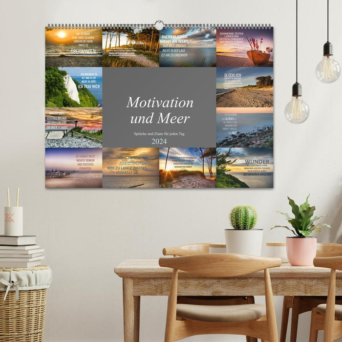 Motivation und Meer (CALVENDO Wandkalender 2024)
