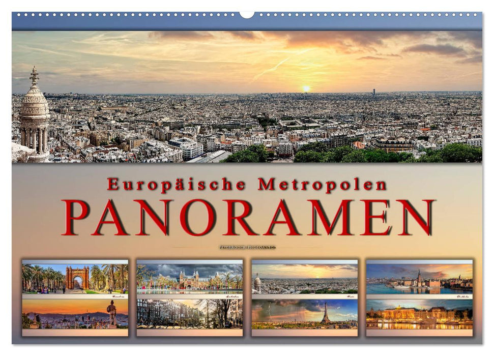 European metropolises - panoramas (CALVENDO wall calendar 2024) 