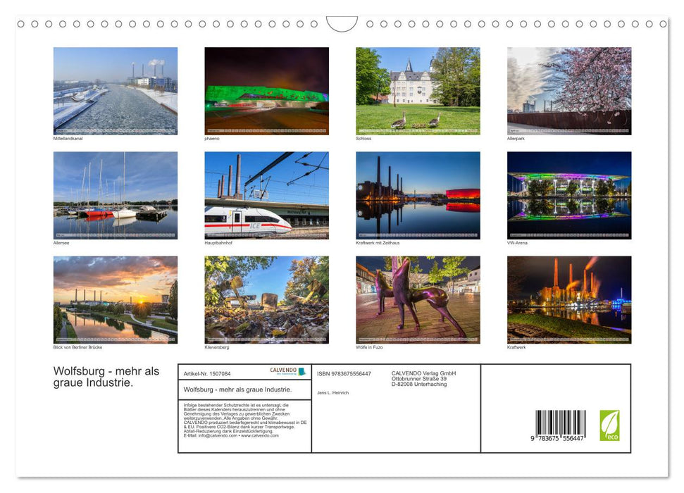 Wolfsburg - more than gray industry. (CALVENDO wall calendar 2024) 