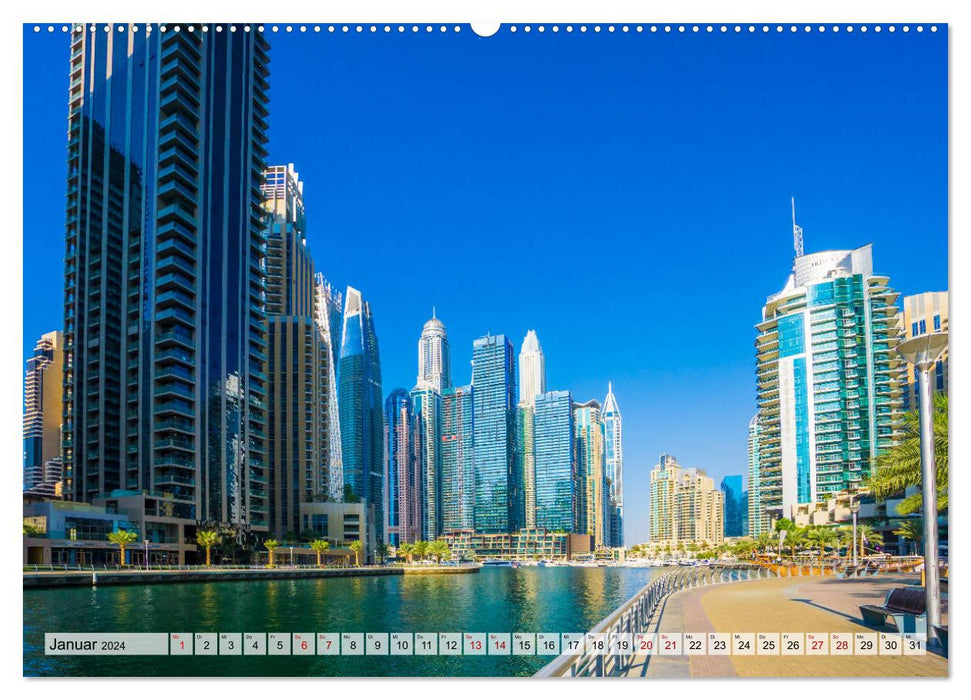 Dubai - dream city of the sheikhs (CALVENDO wall calendar 2024) 