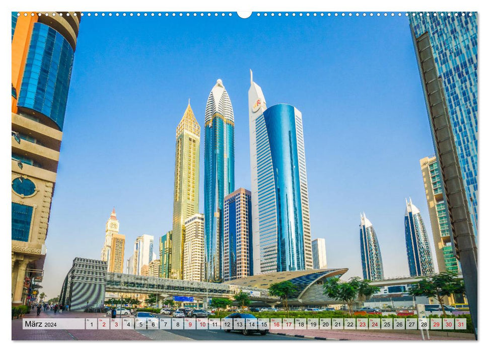 Dubai - dream city of the sheikhs (CALVENDO wall calendar 2024) 