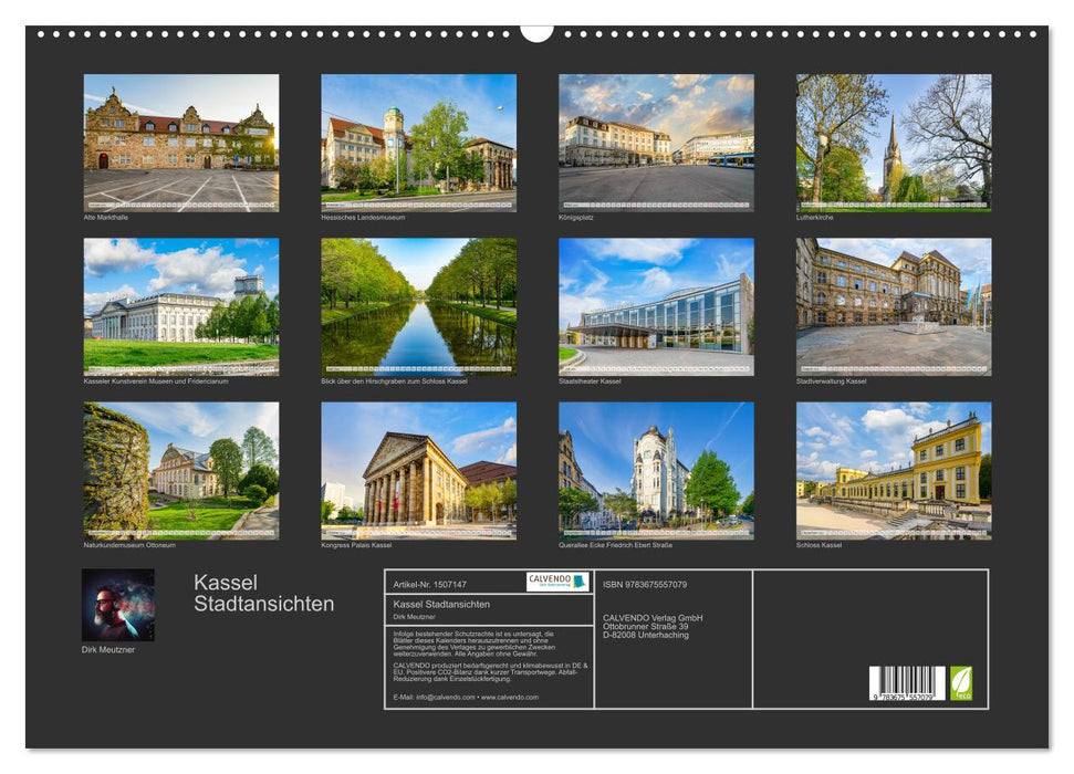 Kassel Stadtansichten (CALVENDO Wandkalender 2024)