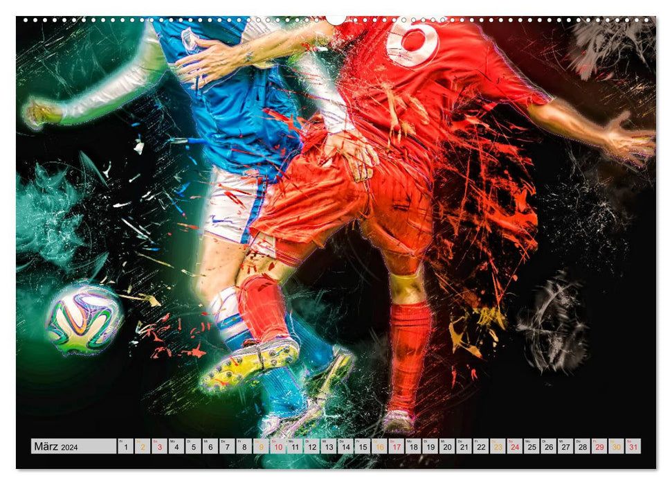 Football - extreme (CALVENDO Premium Wall Calendar 2024) 