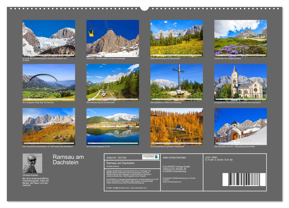 Ramsau am Dachstein (CALVENDO Premium Wall Calendar 2024) 
