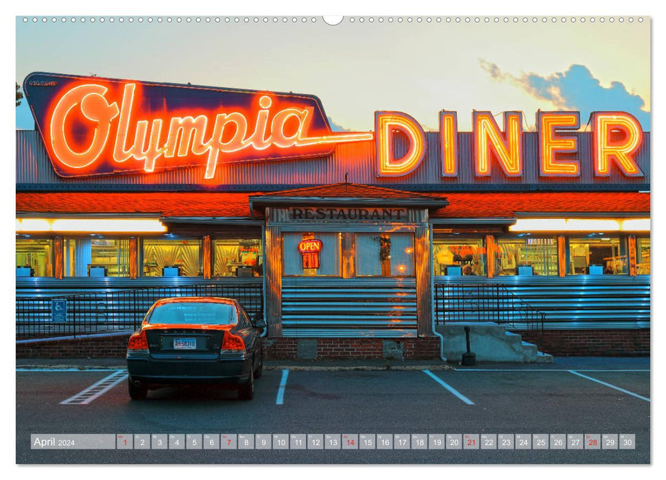 American Diner - es gibt sie noch (CALVENDO Premium Wandkalender 2024)