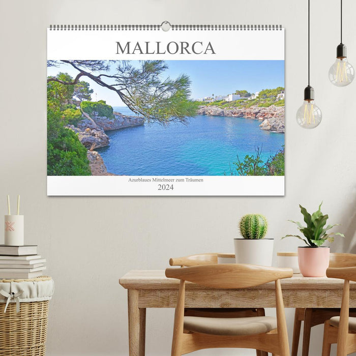 Mallorca - Azure blue Mediterranean to dream about (CALVENDO wall calendar 2024) 