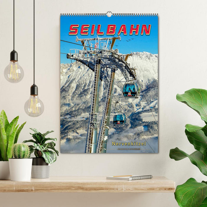 Thrill cable car (CALVENDO wall calendar 2024) 