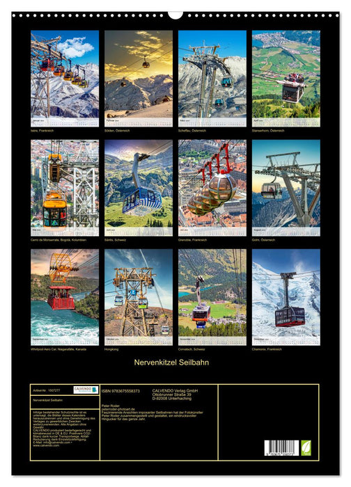 Thrill cable car (CALVENDO wall calendar 2024) 