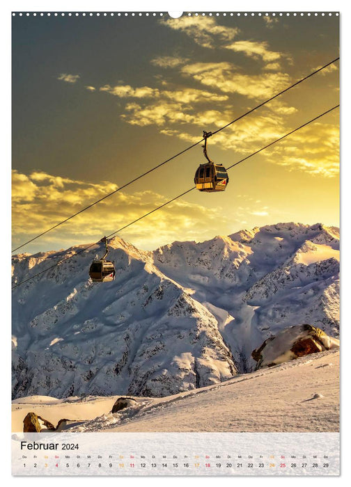 Thrill cable car (CALVENDO wall calendar 2024) 