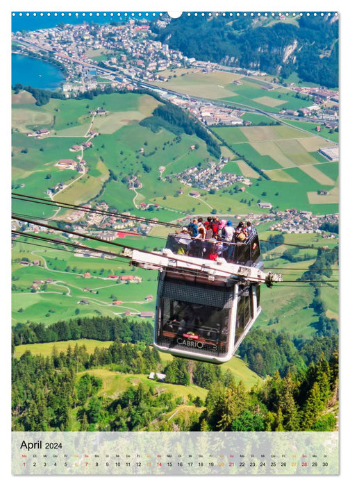 Thrill cable car (CALVENDO wall calendar 2024) 