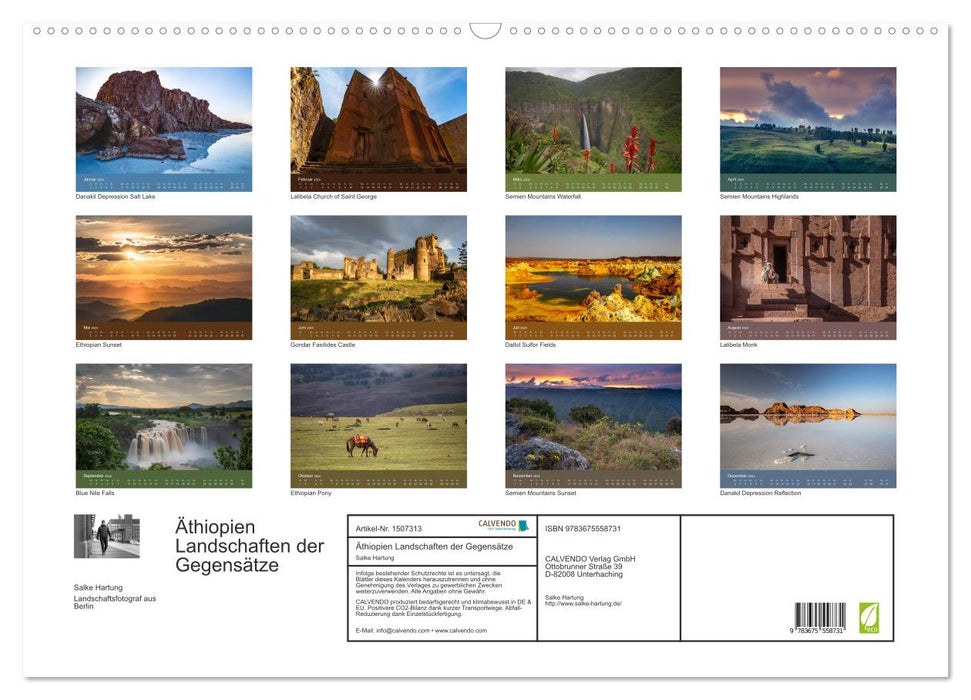 Ethiopia landscapes of contrasts (CALVENDO wall calendar 2024) 