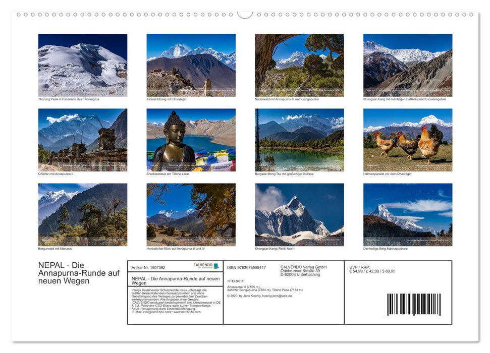 NEPAL - rund um die Annapurna (CALVENDO Wandkalender 2024)