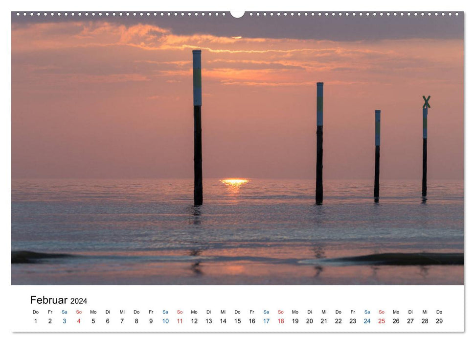 Lighting atmospheres in Sankt Peter-Ording (CALVENDO wall calendar 2024) 