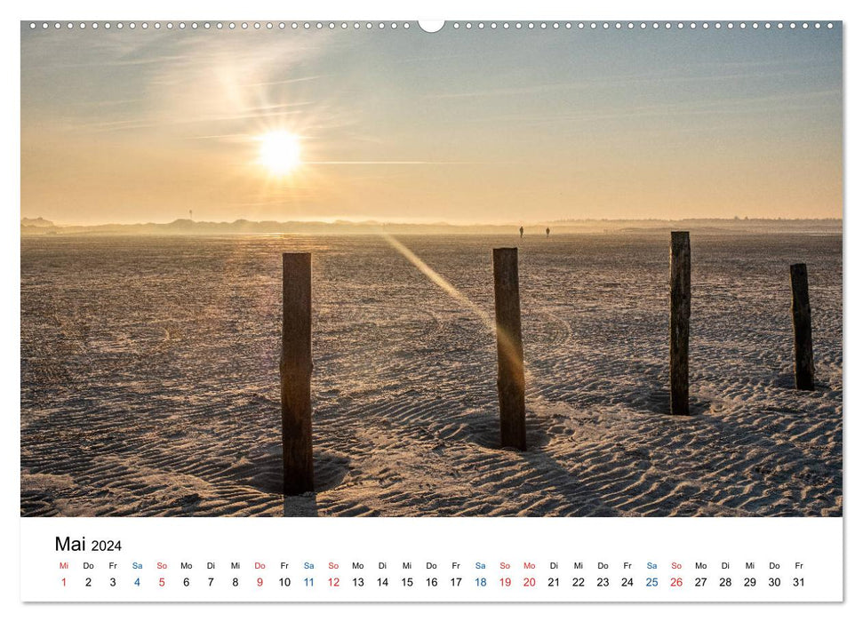 Lighting atmospheres in Sankt Peter-Ording (CALVENDO wall calendar 2024) 