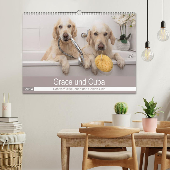 Grace und Cuba - Das verrückte Leben der Golden Girls (CALVENDO Wandkalender 2024)