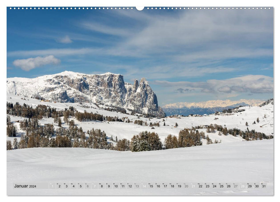 Wunderschöne Dolomiten (CALVENDO Premium Wandkalender 2024)