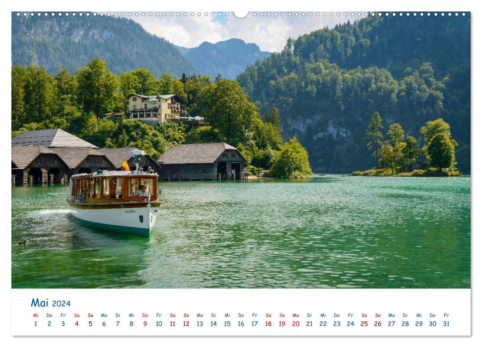 Der Königssee Perle unter dem Watzmann (CALVENDO Premium Wandkalender 2024)