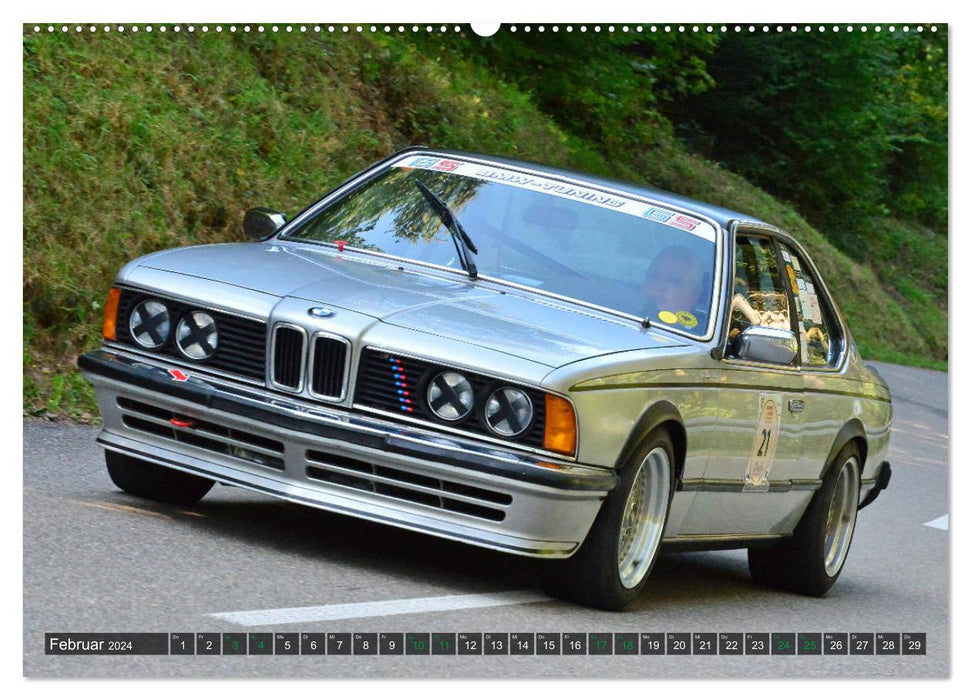 OLDTIMER BERGRENNEN - BMW Fahrzeuge (CALVENDO Premium Wandkalender 2024)