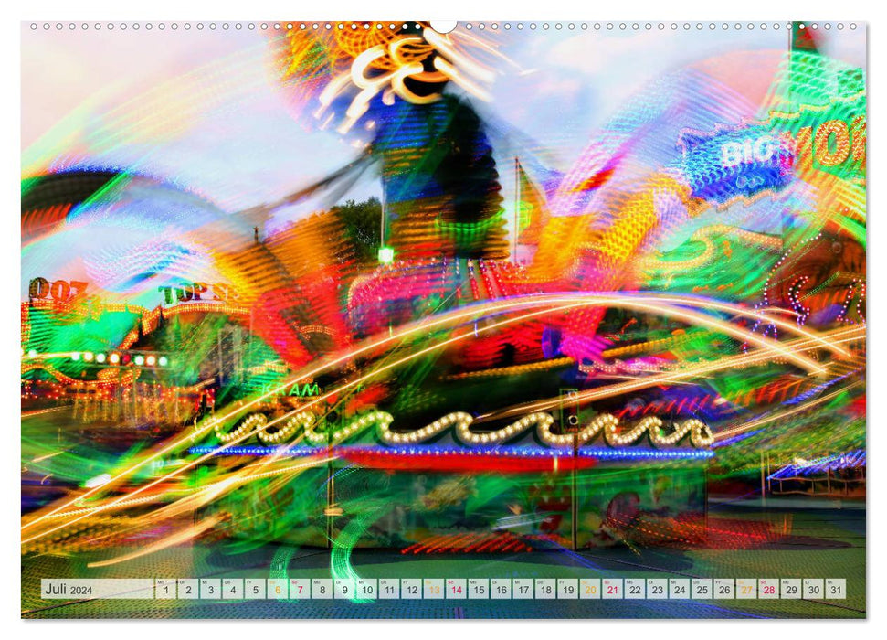 Kirmes ist Kult - Tanz der Lichter und Farben (CALVENDO Premium Wandkalender 2024)