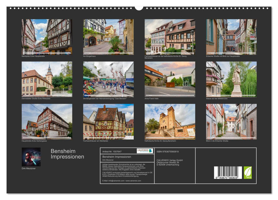 Bensheim Impressionen (CALVENDO Premium Wandkalender 2024)