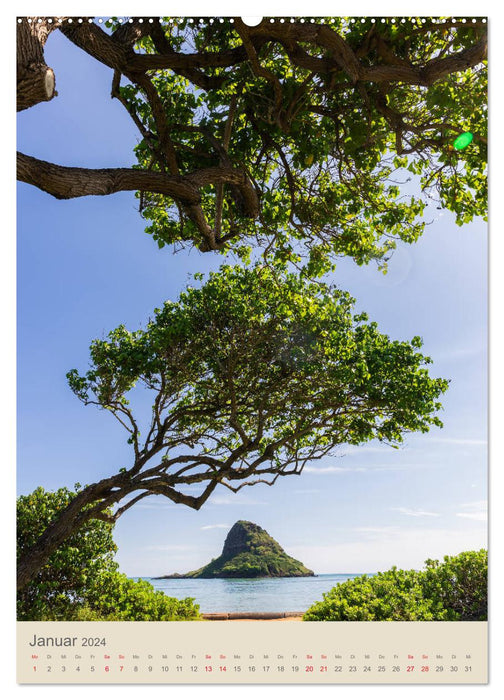 O'ahu - Hawaii, Bilder aus dem Südseeparadies (CALVENDO Wandkalender 2024)