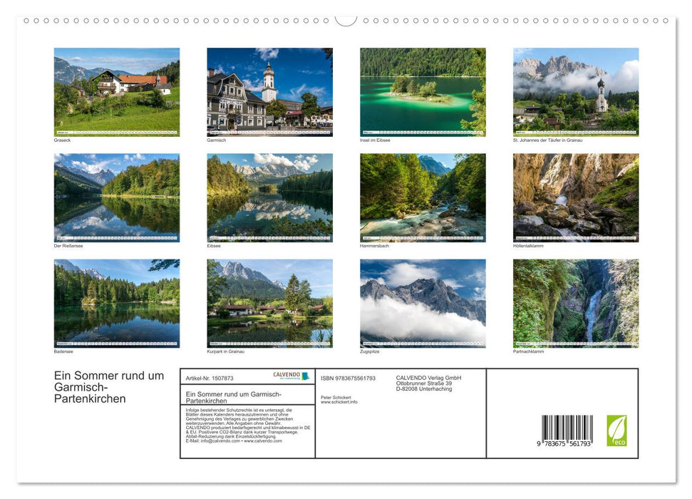 Ein Sommer rund um Garmisch-Partenkirchen (CALVENDO Premium Wandkalender 2024)