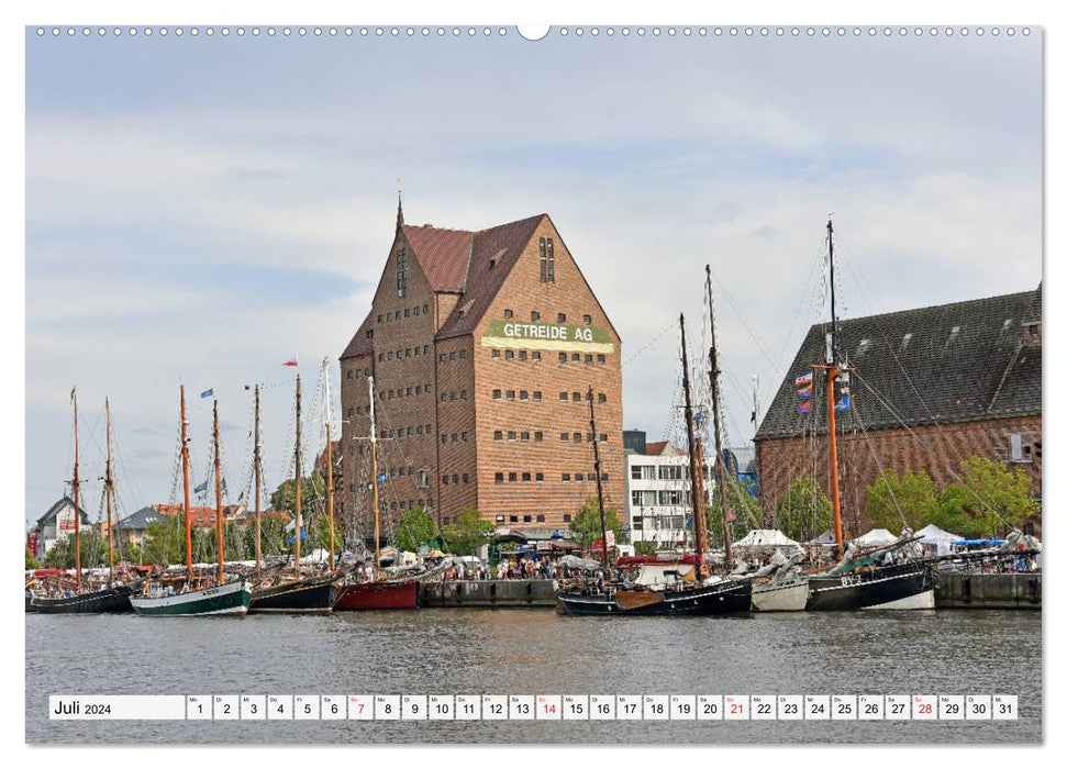 Die HANSE SAIL Das große Seglertreffen in Rostock (CALVENDO Premium Wandkalender 2024)