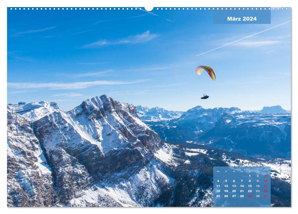 Paragliding - Aufbruch zu neuen Höhenflügen (CALVENDO Premium Wandkalender 2024)
