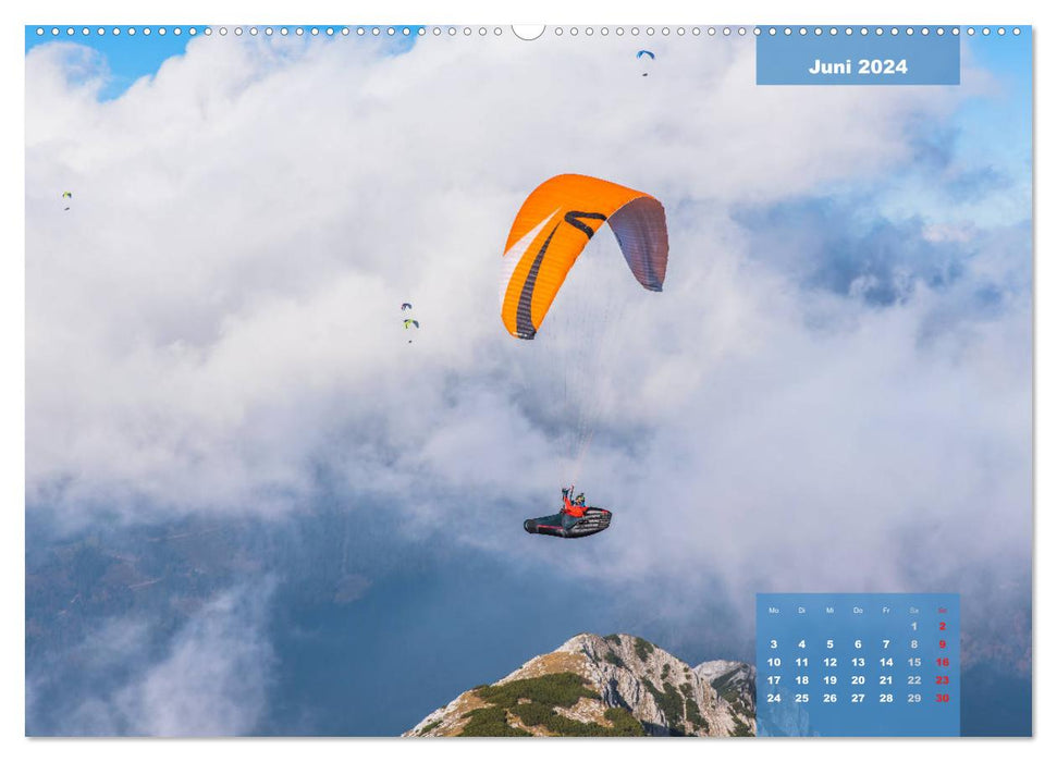 Paragliding - Aufbruch zu neuen Höhenflügen (CALVENDO Premium Wandkalender 2024)