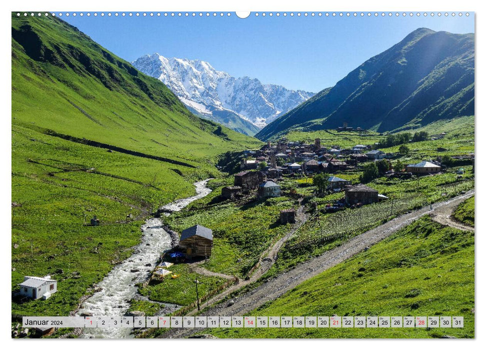 Svaneti - Montagnes de Géorgie dans le Grand Caucase (Calendrier mural CALVENDO Premium 2024) 