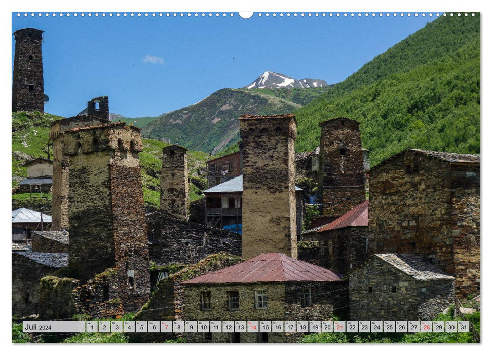 Svaneti - Montagnes de Géorgie dans le Grand Caucase (Calendrier mural CALVENDO Premium 2024) 