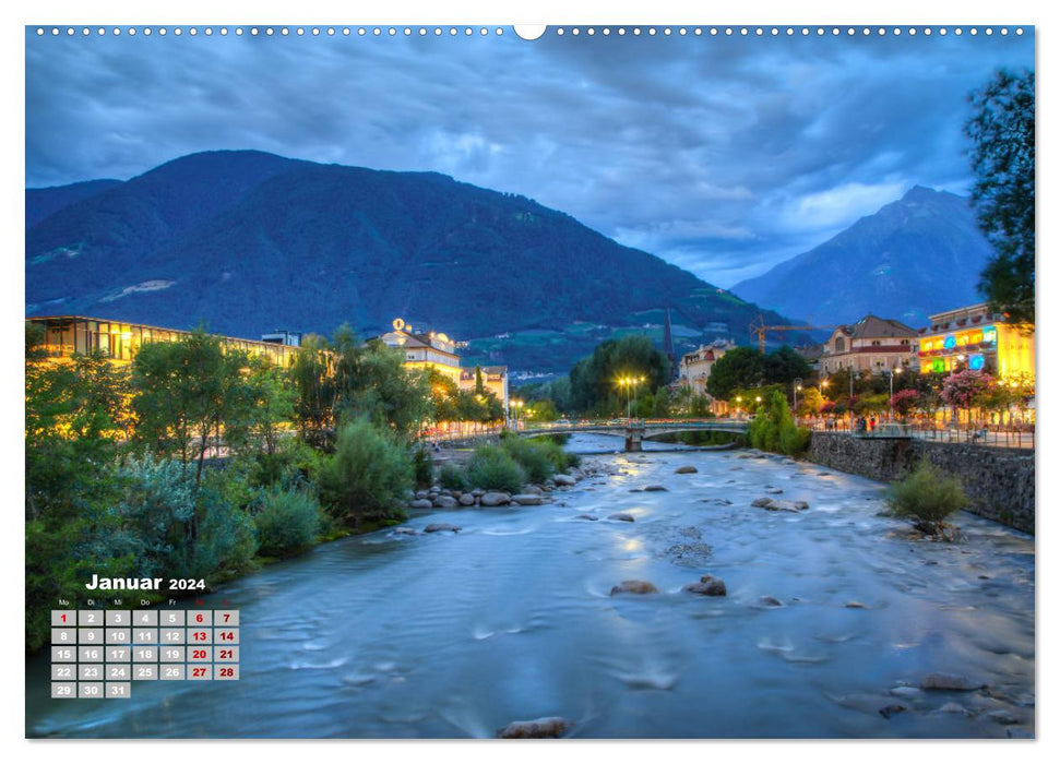 Meraner Land : attitude alpine-méditerranéenne face à la vie (Calendrier mural CALVENDO Premium 2024) 