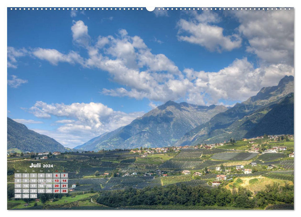 Meraner Land : attitude alpine-méditerranéenne face à la vie (Calendrier mural CALVENDO Premium 2024) 
