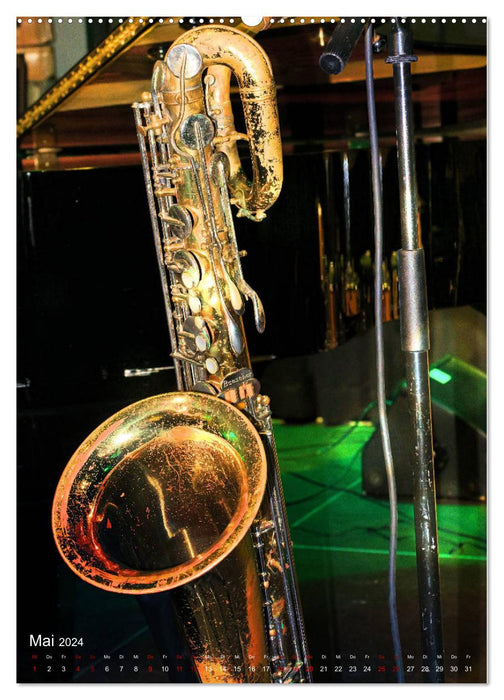 Saxophone live (Calendrier mural CALVENDO Premium 2024) 