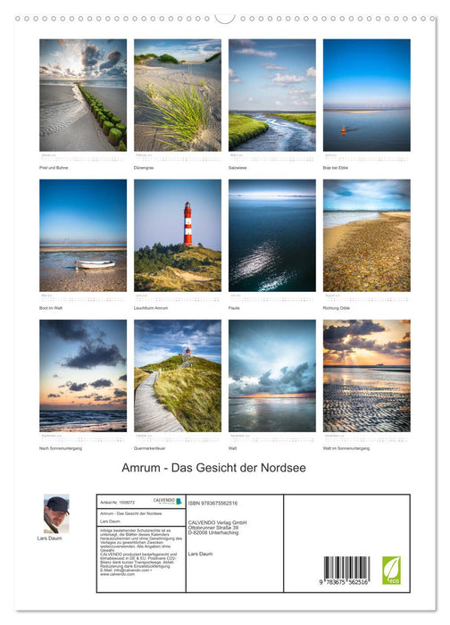 Amrum - Le visage de la mer du Nord (Calvendo Premium Wall Calendar 2024) 