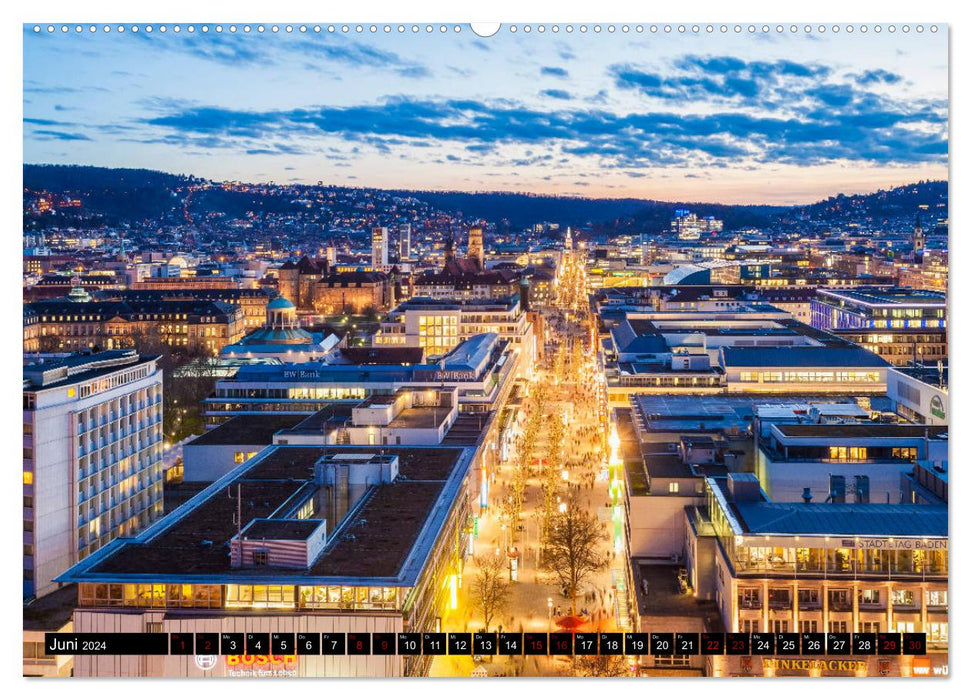 Un an de STUTTGART (calendrier mural CALVENDO Premium 2024) 