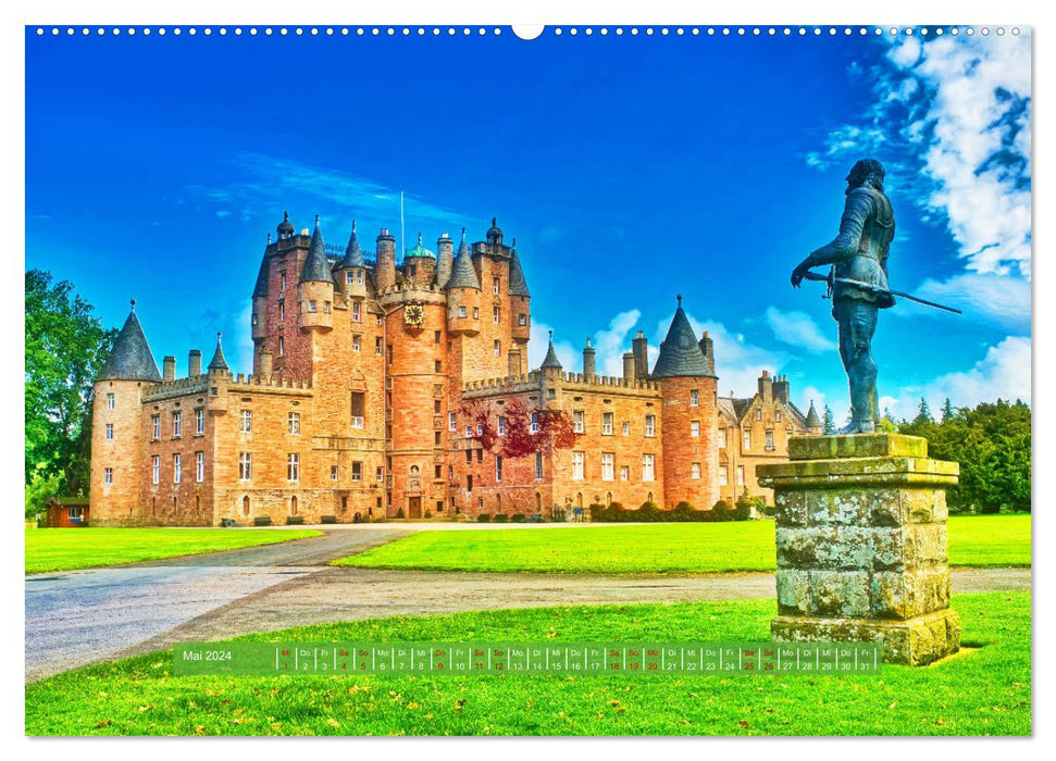 Châteaux et palais d'Écosse (Calvendo Premium Calendrier mural 2024) 