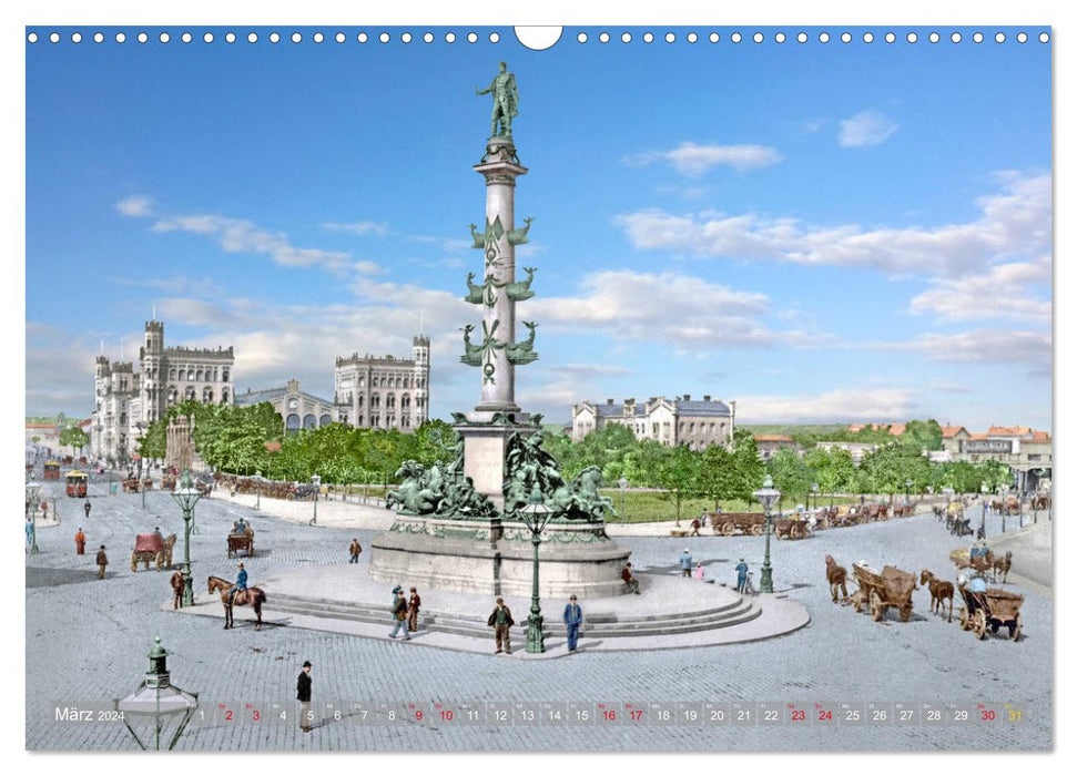 Wien um das Jahr 1900 - Fotos neu restauriert und koloriert (CALVENDO Wandkalender 2024)